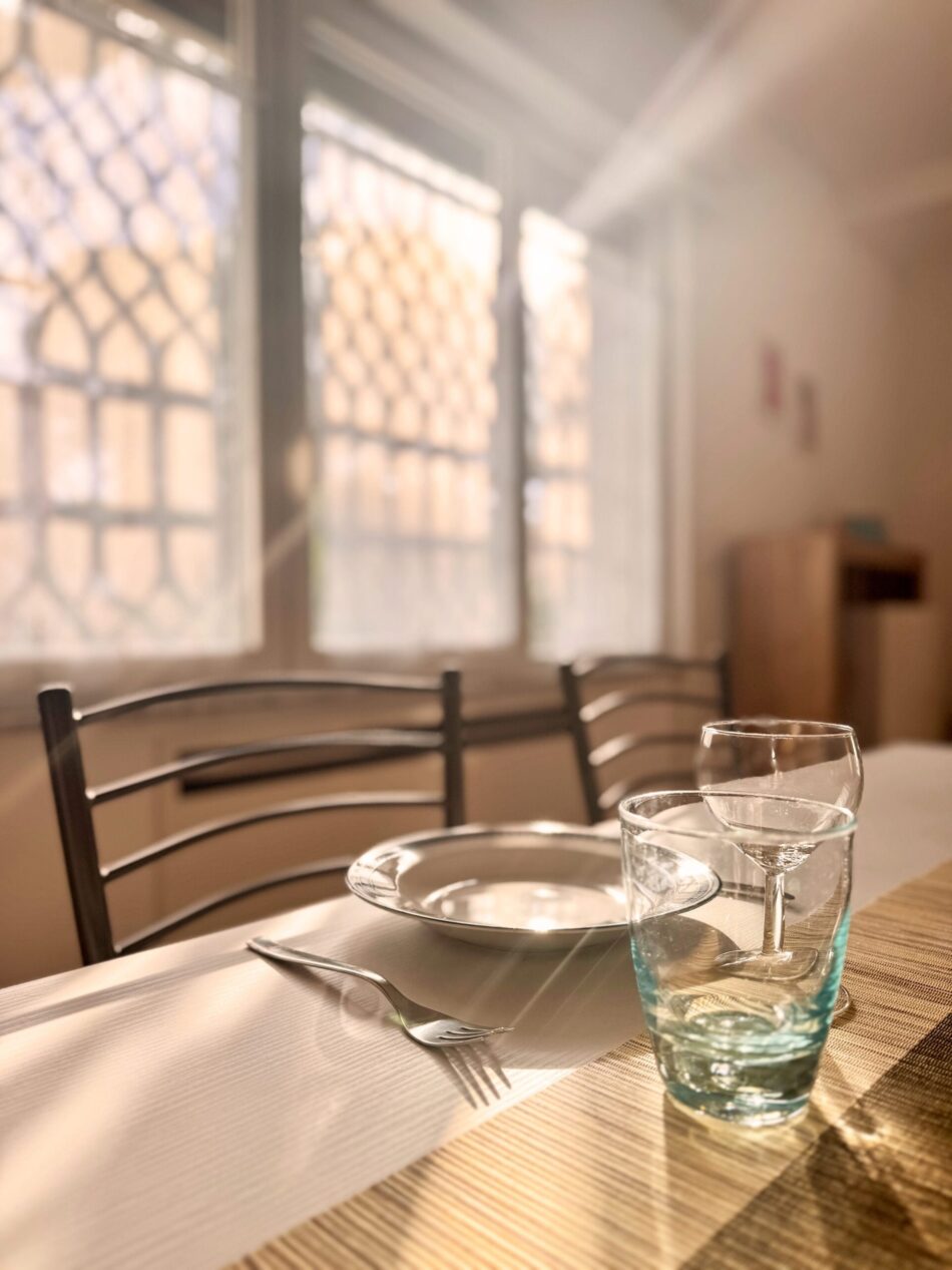 zona pranzo attrezzata